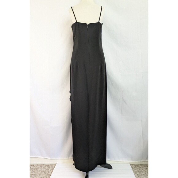 VTG Karen Lawrence Sz 10 Gold Black Brocade Velvet Jacket with Long Black Dress - Picture 8 of 16